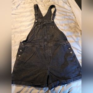 Black short overall.